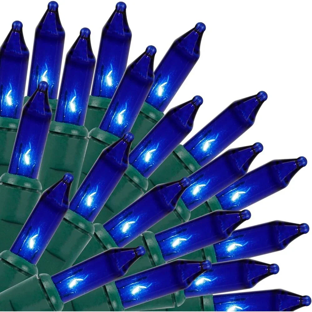 UL Certified 33FT Blue Outdoor String Lights - 150 Count for Christmas & Parties